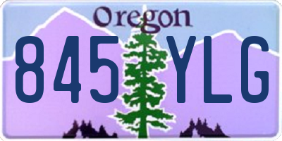 OR license plate 845YLG