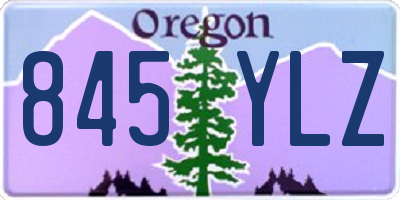 OR license plate 845YLZ