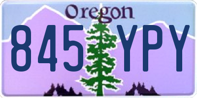 OR license plate 845YPY