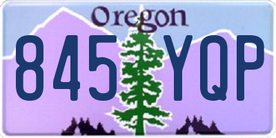 OR license plate 845YQP