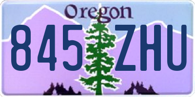 OR license plate 845ZHU