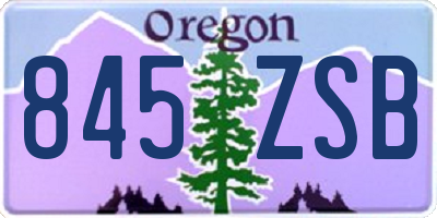 OR license plate 845ZSB
