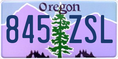 OR license plate 845ZSL