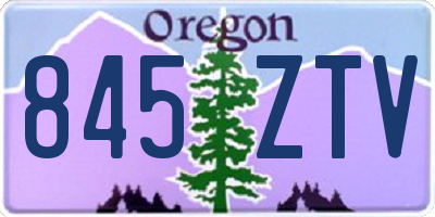 OR license plate 845ZTV