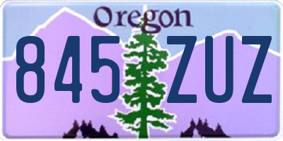 OR license plate 845ZUZ