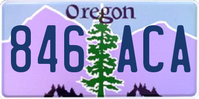 OR license plate 846ACA