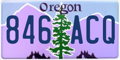OR license plate 846ACQ