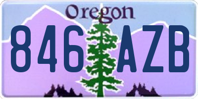 OR license plate 846AZB
