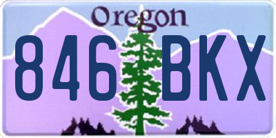 OR license plate 846BKX