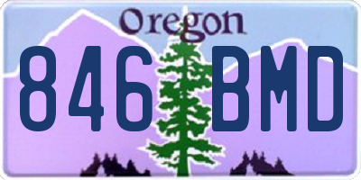 OR license plate 846BMD