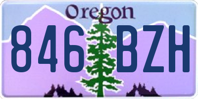 OR license plate 846BZH