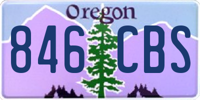 OR license plate 846CBS