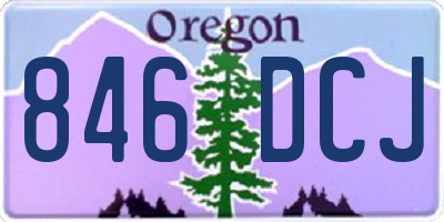 OR license plate 846DCJ