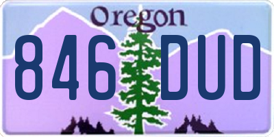 OR license plate 846DUD
