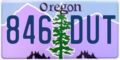 OR license plate 846DUT