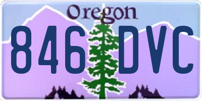 OR license plate 846DVC