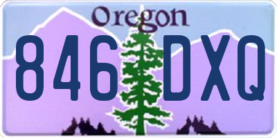 OR license plate 846DXQ