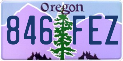 OR license plate 846FEZ
