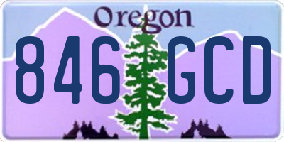 OR license plate 846GCD