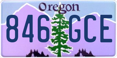 OR license plate 846GCE