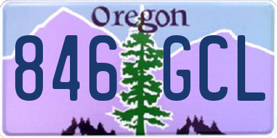 OR license plate 846GCL