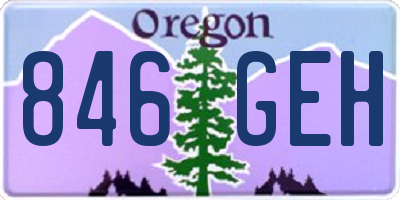 OR license plate 846GEH