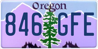 OR license plate 846GFE