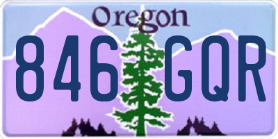 OR license plate 846GQR