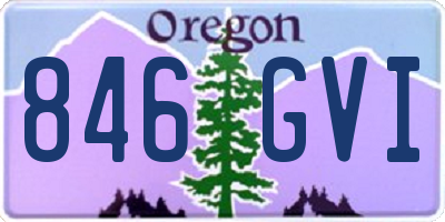 OR license plate 846GVI