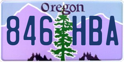 OR license plate 846HBA