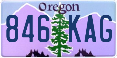 OR license plate 846KAG