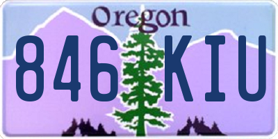 OR license plate 846KIU