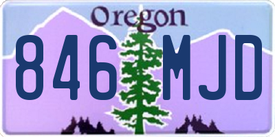 OR license plate 846MJD