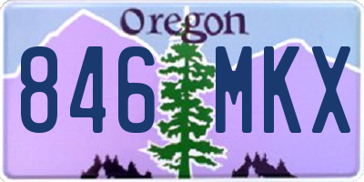 OR license plate 846MKX