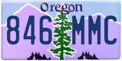 OR license plate 846MMC