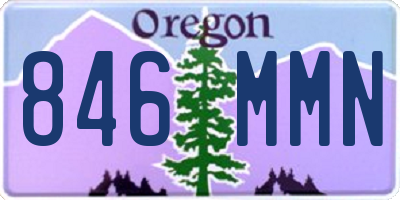 OR license plate 846MMN