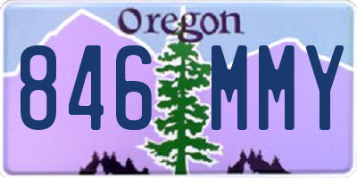 OR license plate 846MMY