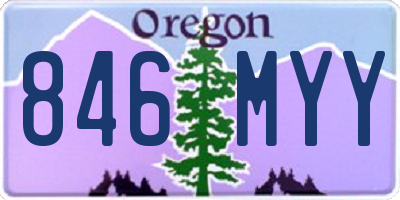 OR license plate 846MYY