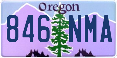 OR license plate 846NMA
