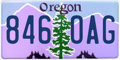 OR license plate 846OAG
