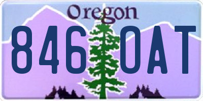 OR license plate 846OAT