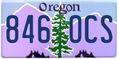 OR license plate 846OCS