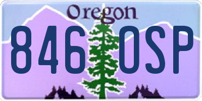 OR license plate 846OSP