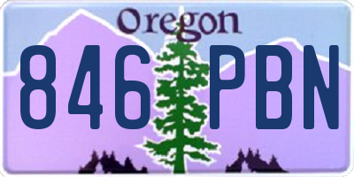 OR license plate 846PBN
