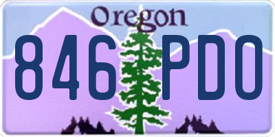 OR license plate 846PDO