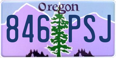 OR license plate 846PSJ