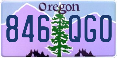 OR license plate 846QGO