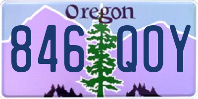 OR license plate 846QOY