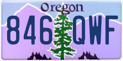 OR license plate 846QWF