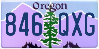 OR license plate 846QXG